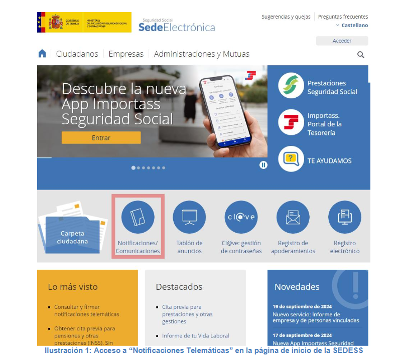 Notificaciones electrónicas de la Seguridad Social: lo que necesitas saber como autónomo 1 Captura de pantalla 2026 07 08 145608
