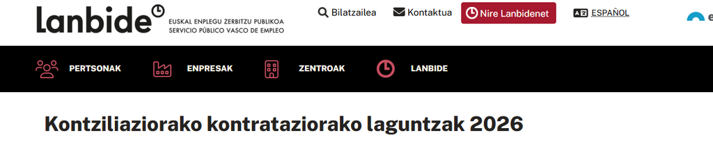 Lanbideren laguntzak: kontziliaziorako eszedentziak eta lanaldi-murrizketak estaltzeko kontratazioa 1 Captura de pantalla 2026 09 09 125034